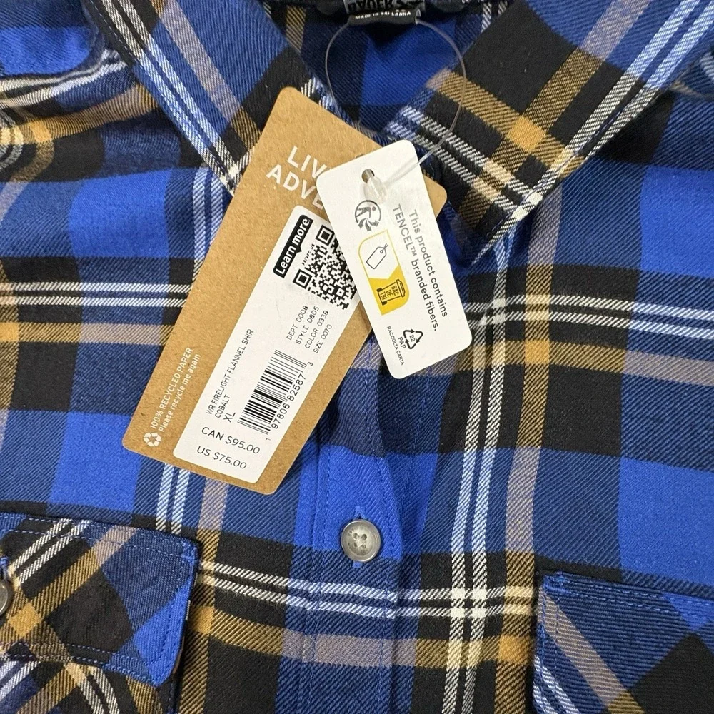 Eddie Bauer Women's‎ XL NWT Multicolor LS Plaid Flannel Tencel Blend SEE DESC